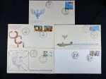 Envelopes e selos de primeiro dia de circulação, são 5 unidades. 