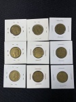 Moedas circuladas da França, 20 Francs – 1950, 20 Francs – 1950  Variação, 20 Francs – 1950 B, 20 Francs – 1951, 20 Francs – 1951 B, 20 Francs – 1952, 20 Francs – 1952 B, 20 Francs – 1953, 20 Francs – 1953 B.