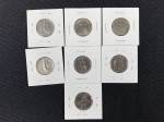 Moedas circuladas da França, 1 Franc – 1973, 1 Franc – 1974, 1 Franc – 1975, 1 Franc – 1977, 1 Franc – 1978, 1 Franc – 1988 Charles De Gaulle, 1 Franc – 1999.