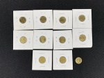 Moedas circuladas da França, 5 Centimes – 1979, 5 Centimes  1980, 5 Centimes  1981, 5 Centimes  1982, 5 Centimes  1983, 5 Centimes  1984, 5 Centimes  1986, 5 Centimes  1987, 5 Centimes  1988, 5 Centimes  1995, 5 Centimes  1996.