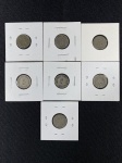 Moedas circuladas da Alemanha, 5 Pfennig B – 1874, 5 Pfennig C – 1876, 5 Pfennig A – 1901, 5 Pfennig  1902, 5 Pfennig A  1903, 5 Pfennig A  1904, 5 Pfennig A  1905.