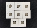 Moedas circuladas da Alemanha, 5 Pfennig F – 1905, 5 Pfennig A  1906, 5 Pfennig A  1907, 5 Pfennig D  1909, 5 Pfennig F  1914, 5 Pfennig A  1912, 5 Pfennig G  1912, 5 Pfennig A  1914.