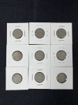 Moedas circuladas da Alemanha, 10 Pfennig A  1905, 10 Pfennig A  1906, 10 Pfennig A  1907, 10 Pfennig A  1908, 10 Pfennig D  1908, 10 Pfennig A  1911, 10 Pfennig J  1911, 10 Pfennig A  1914, 10 Pfennig A  1915.
