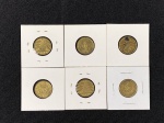 Moedas circuladas da Alemanha, 10 Reichspfennig D  1925, 10 Reichspfennig G  1926, 10 Reichspfennig A  1929, 10 Reichspfennig A  1934, 10 Reichspfennig D  1935, 10 Reichspfennig A – 1936.