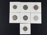 Moedas circuladas da Alemanha, 5 Pfennige 1923  Danzig, 50 Reichspfennig A – 1935, 50 Pfennig J  1949, 50 Pfennig G  1949, 50 Pfennig F  1950, 50 Pfennig G  1950, 50 Pfennig F – 1989.