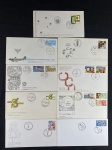 Envelopes de primeiro dia de circulação, Homenagem aos Lions Clubes no Brasil – 16/04/1977, Xadrez Postal – 18/11/1980, Homenagem ao Brigadeiro Eduardo Gomes – 20/01/1982, Centenário dos Abolicionistas Precursores – 25/03/1984, Literatura de Cordel – 21/11/1986, Série Literatura Brasileira – 29/10/1990, 40 Anos do Tratado de Amizade Brasil Portugal – 03/11/1993, Educação e Cidadania – 16/12/1997, 800 Anos do Nascimento de Santa Clara de Assis – 19/10/1994.