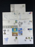 Envelopes de primeiro dia de circulação, 150 Anos de Criação dos Cursos Jurídicos – 11/08/1977, Cinquentenário da 1ª Travessia Aeropostal do Atlântico Sul – 06/06/1980, Centenário do nascimento de Henrique Lage – 14/03/1982, Centenário do Museu Naval e Oceanográfico – 23/03/1984, XXIV Jogos Olímpicos – Seul 1988 – 14/07/1988, 25 Anos da Embratel – 21/09/1990, Dia Mundial de Luta Contra a Desertificação – 17/06/1996, Pedras Brasileiras – 22/01/1998, 18951995 – Centenário do Voleibol – 08/07/1995.
