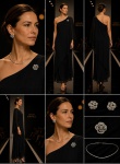 MARGARIDA. Vestido de festa confeccionado em tecido preto com elegante sobreposição em chiffon. Mode