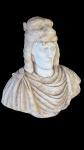 Hércules - Antiga e lindo busto de mármore figura representando Hércules  e tigre , mede