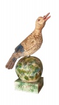 Escultura em madeira maciça com linda policromia representando Divino, mede 50x50 cm altura