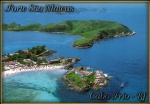 Cartão Postal Cabo Frio, RJ - Vista aérea do Forte São Judas, Editora Litoarte ref. CF-121, sem uso
