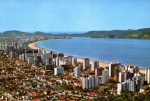 Cartão Postal Santos, SP - Vista panorâmica, Editora Italbras ref. 114, sem uso