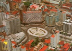 Cartão Postal Santos, SP - Praça da Independência, Editora Edicard ref. 503-24, sem uso