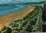 Cartão Postal Santos, SP - Vista parcial da praia do Gonzaga, Editora Mercator ref. 09, sem uso