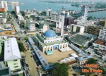 Cartão Postal Abidjan, Costa do Marfim - Vista aérea parcial, ref. 005, sem uso  