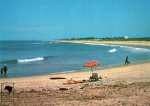 Cartão Postal São Francisco do Sul, SC - Praia das Saudades, Editora Edicard ref. 835-08, usado, datado 10/01/1985