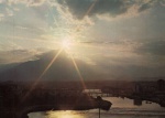 Cartão Postal Rezende, RJ - Vista parcial da cidade, ao por do sol, Editora Ambrosiana ref. 2370, sem uso
