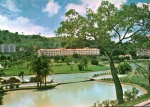 Cartão Postal Águas de Lindóia, SP - Praça Dr. Ademar de Barros, Editora Fotoimpress ref. 22, sem uso