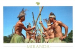 Cartão Postal Miranda, MS - Dança do Bateu-Pau, Indios da Etnia Terena da Aldeia Passarinho, sem uso