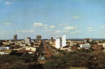 Cartão Postal Maringá, PR - Vista parcial cim Avenida Brasil, Editora Paranacart ref. K-1432, usado, datado 08/09/1974