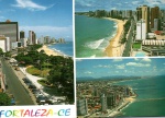 Cartão Postal Fortaleza, CE - Aspectos da cidade: 1- Praia do Náutico, 2- Praia do Meireles, 3- Praia de Iracema, Edira Panorama ref. 141m sem uso
