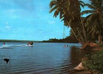 Cartão Postal Maceió, AL - Lagoa de Mundaú, Editora Edicard ref. 160-24, usado, datado 25/07/1998