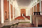 Cartão Postal Blumenau, SC - Interior da Igreja Matriz, Editora Paranacart ref. GT-42, usado