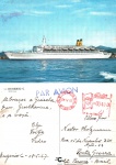 Cartão Postal Navio T/N Eugenio  C, usado, ciruclado  20/05/1967