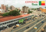 Cartão Postal Cotonu, Benin - Vista parcial, ewd, BEN-02, sem uso