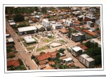 Cartão Postal São Joaquim, SC - Praça Cezário Amarante - Vista aérea, Editora Paranacart ref 10, sem uso