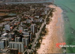 Cartão Postal  Fortaleza, CE - Vista aérea da Praia de Boa Viagem, Editora Litoarte ref. PE-R-016, sem uso