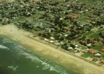Cartão Postal Capão da Canoa, RS - Vista aérea parcial da Praia de Xangrilá, Editora Kingcolor ref. 3522, sem uso