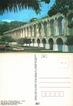 Cartão Postal Rio de Janeiro, RJ - Arcos da Lapa e o tradicional Bindinho, Editora Colombo ref. 101-79, sem uso
