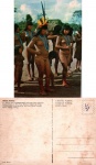 Cartão Postal Indios do Brasil - Sança ritual `Yamaricumã` executada pela mulheres Suiás e Trumai no Alto Xingu, Editora Mercator ref. 01, usado