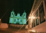 Cartão Postal Tiradentes, MG -  Igreja Matroz de Santo Antonio à noite (1710). Editora Postal Cultural, sem uso