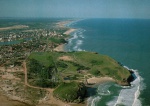 Cartão Postal Torres, RS - Vista aérea parcial, no 1o `Praia da Guarita`, Editora Kingcolor ref. 3136, sem uso