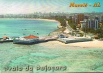 Cartão Postal Maceió, AL - Vista aérea da baia de Maceió, na Praia de Pajuçara, tendo ao fundo a feira de Artesanato e corredor da folia do `Maceió Fest`, um carnaval fora de época, relizado de 11 a 14 de dezembro, com destque do Clube Alagoinha, sendo um