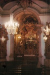 Cartão Postal Ouro Preto, MG - Interior da Igreja de Santa Efigênia, Editora Edicard ref. 451-33, sem uso