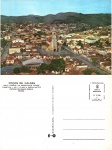 Cartão Postal Poços de Caldas, MG - Vista parcial da cidade, 1o. plano, a Igreja Matriz, Editora Paranacart ref. K-1089, sem uso