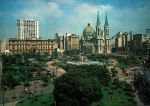 Cartão Postal São Paulo, SP -  Vista da Praça da Sé com Fonte Luminosa, Forum e Catedral, Editora Postais do Brasil ref. 04, sem uso