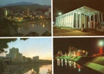 Cartão Postal Blumenau, SC - Aspectos da cidade: 1- Panoramica, 2- Panoramica, 3- Entrada com Batisterio da Igreja Matriz São Paulo Apostolo, 4- Avenida Beira Rio, Editora Edicard ref. 821-V-04, sem uso