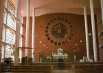 Cartão Postal Blumenau, SC - Interior da Catedral, Editora Edicard ref. 821-16, sem uso