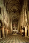 Cartão Postal Paris, França - Catedral Norte-Dame de Paris. La nef, construit de 1180 a 1220, sem uso