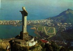 Cartão Postal Rio de Janeiro, RJ - Vista aérea do Cristo Tedentor, no pico do Corcovado, Editora Mercator ref. 62, sem uso