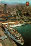 Cartão Postal Barcelona, Espanha -`Puerta de la Paz`, ref. 147, usado, circulado 11/08/1983