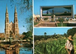 Cartão Postal Santa Cruz do Sul, SC - A imponente Catedral, Monumento ao Imigrante, Fumo, riqueza da região, Editora Kingcolor ref. E-1661, sem uso