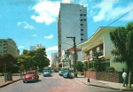 Cartão Postal Presidente Prudente, SP - Praça 9 de Julho com Rua Barão do Rio Branco, Editora Mercator ref. E-2092, usado