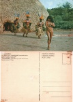 Cartão Postal Indios do Brasil - Dança ritual `YAMARICUMÃ` executada pelos Suiás e Trumai no Alto Xingu, Parque Nacional, Editora Mercator ref.  22, sem uso