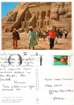 Cartão Postal Cairo, Egito - Abu Simbel Ricky of Ramses II, usado, circulado 11/07/199