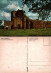 Cartão Postal Santo Ângelo, RS - Ruínas de São Miguel em Santo Ângelo, Editora Mercator ref. E-402, sem uso
